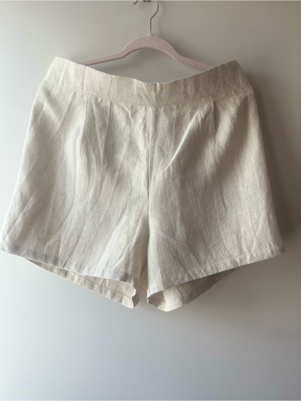 Only Child Cream Linen Large Shorts